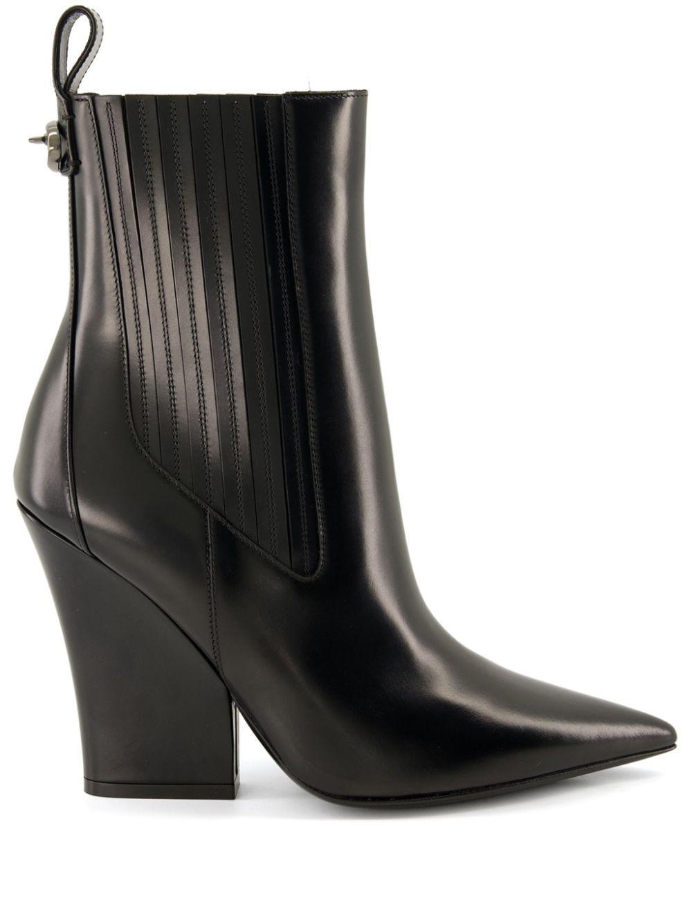 VALENTINO GARAVANI Valentino Vlogo Lockette Beatle Boots In Black Product Image