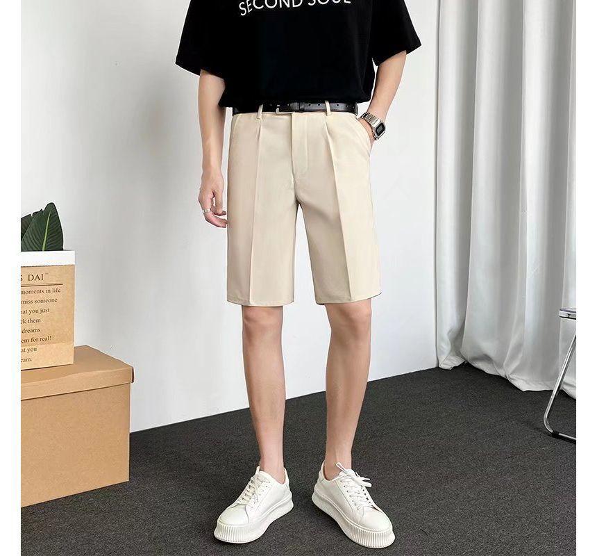 Plain Straight Leg Shorts Product Image