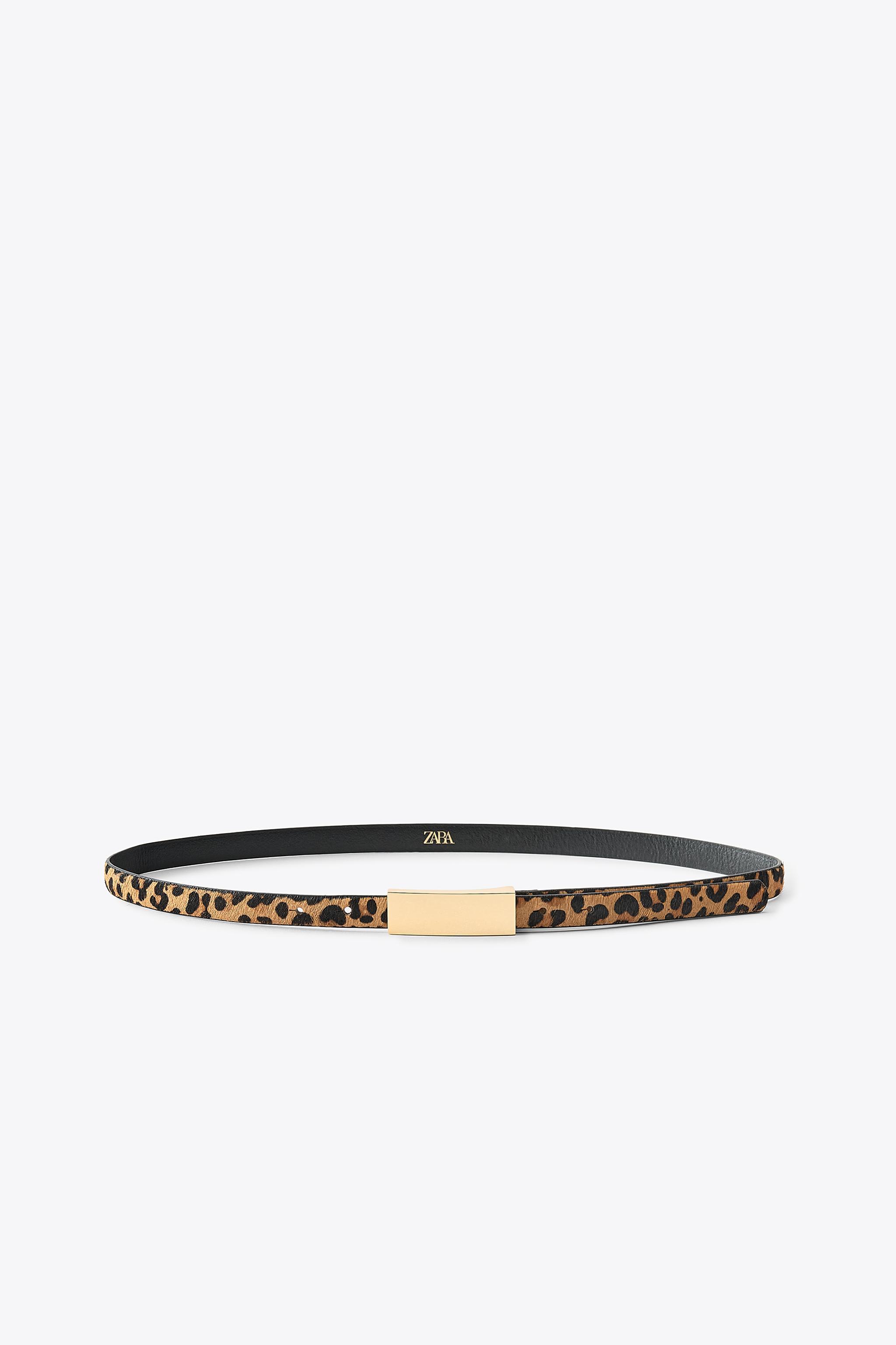 ANIMAL PRINT LEATHER BELT Product Image