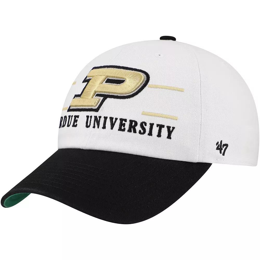 Men's '47 White Purdue Boilermakers Gridiron Clean Up Adjustable Hat Product Image