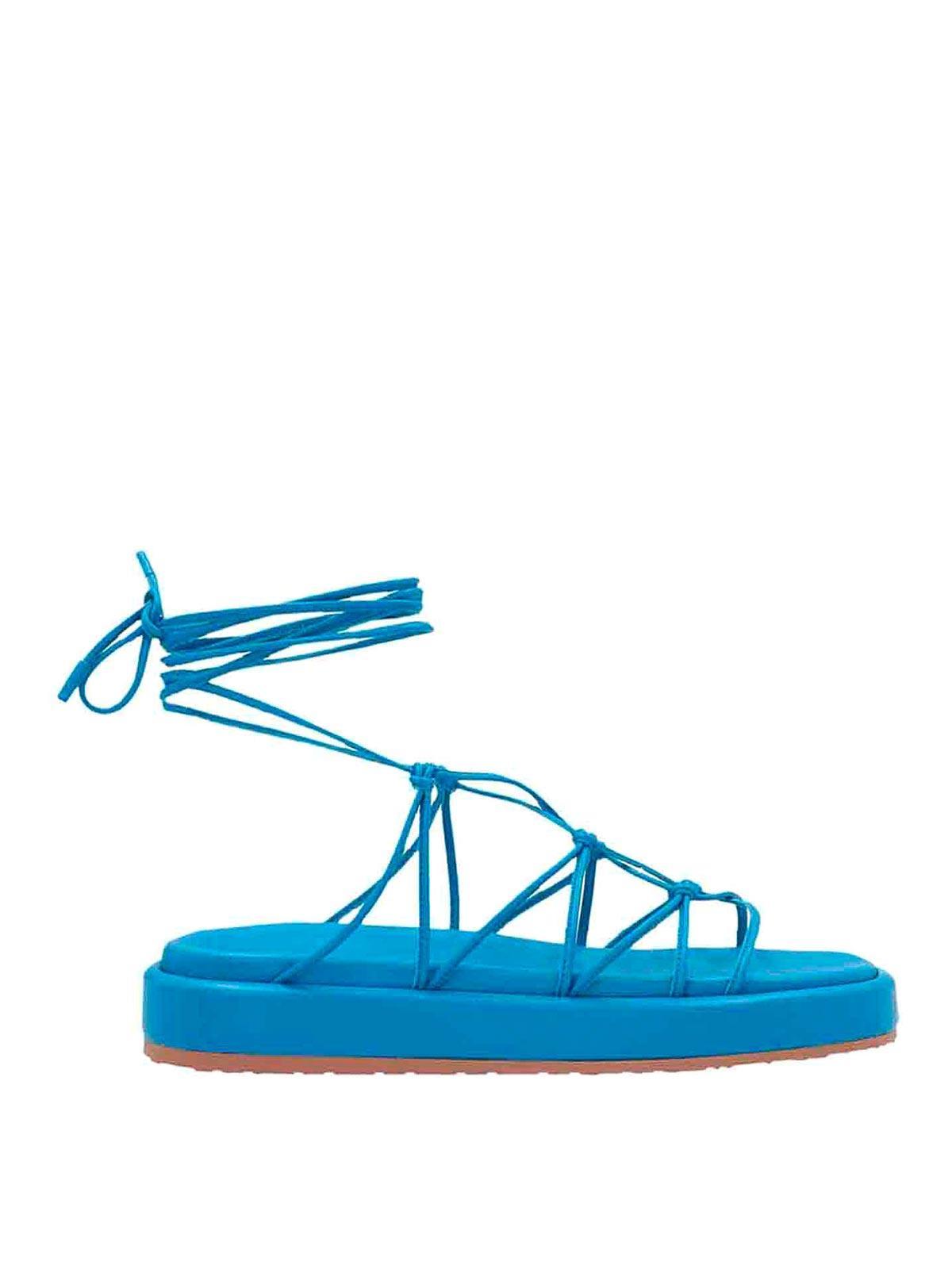 Minas Flatform Sandals In Azul Claro Product Image