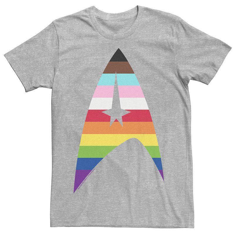 Mens Star Trek Pride Logo Graphic Tee Athletic Grey Product Image