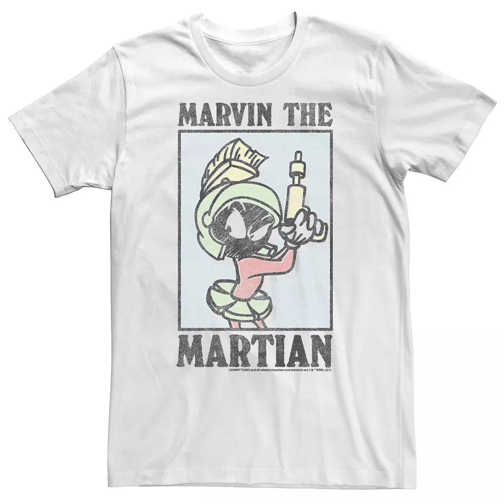Men's Looney Tunes Pop Marvin Boxed Up Tee, Size: Large, White Product Image