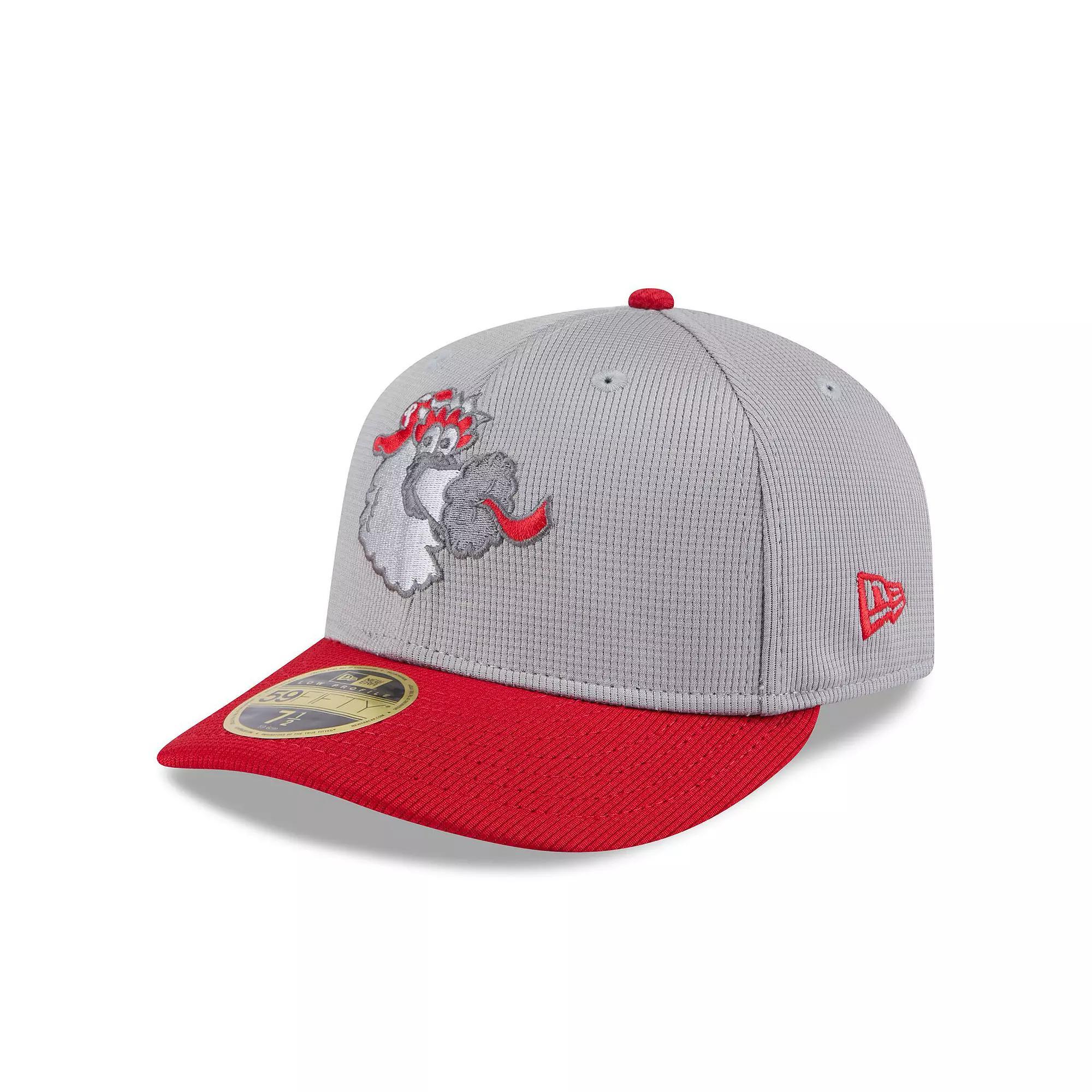 Men's New Era  Gray/Red Philadelphia Phillies 2025 Batting Practice Low Profile 59FIFTY Fitted Hat, Size: 7 1/8, Grey Product Image