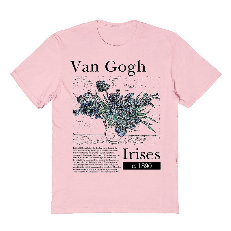 Men's Van Gogh Van Gogh Irises Tee, Size: Medium, Light Pink Product Image