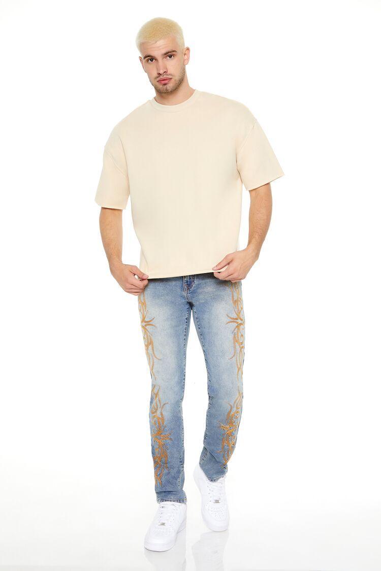 Embroidered Slim-Fit Jeans | Forever 21 Product Image