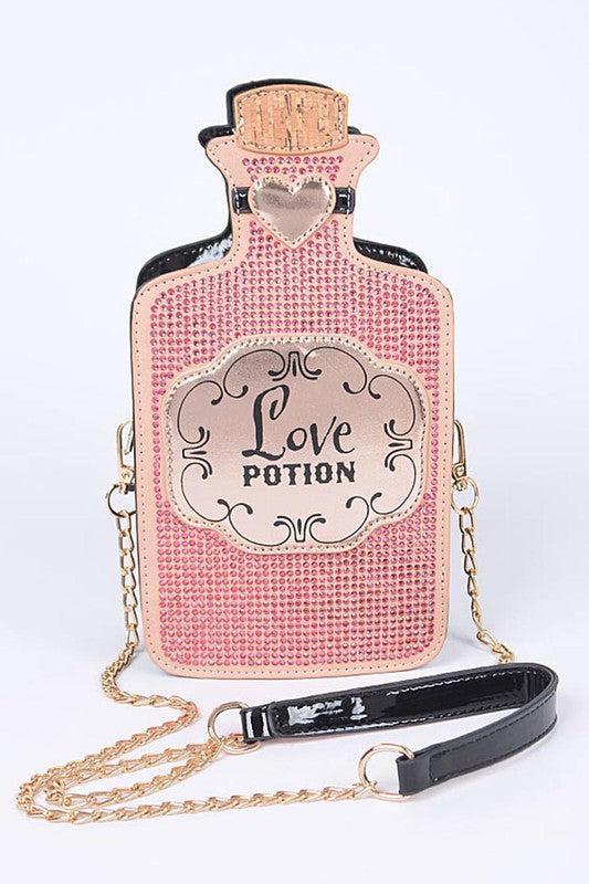 Rhinestone Bow Accent Top Handle Swing Clutch Bag Product Image