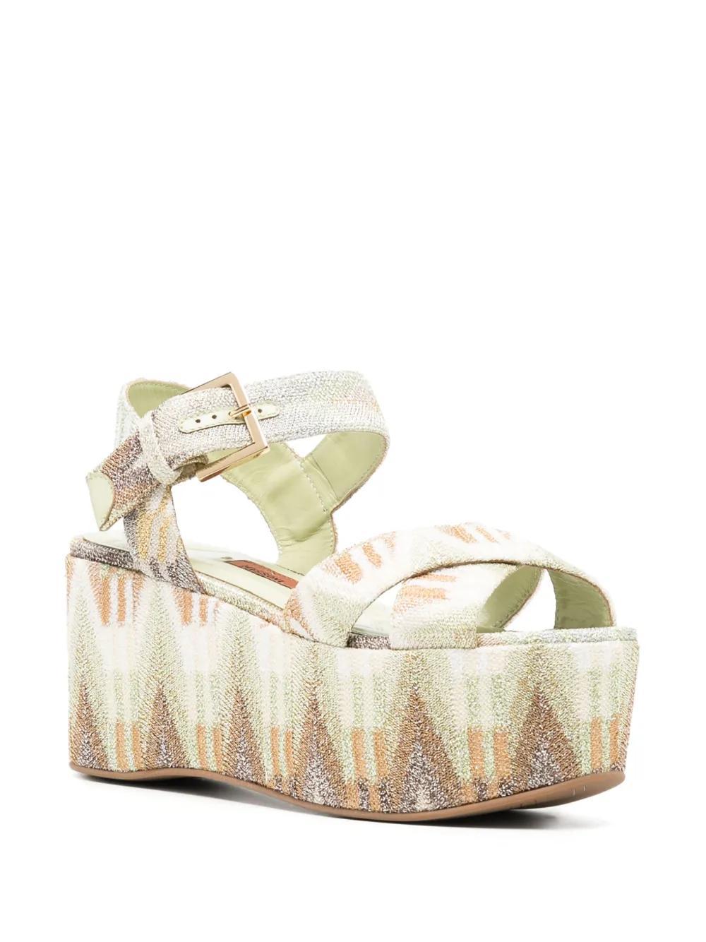 MISSONI Wave 85mm Lurex Sandals In Multicolour Product Image