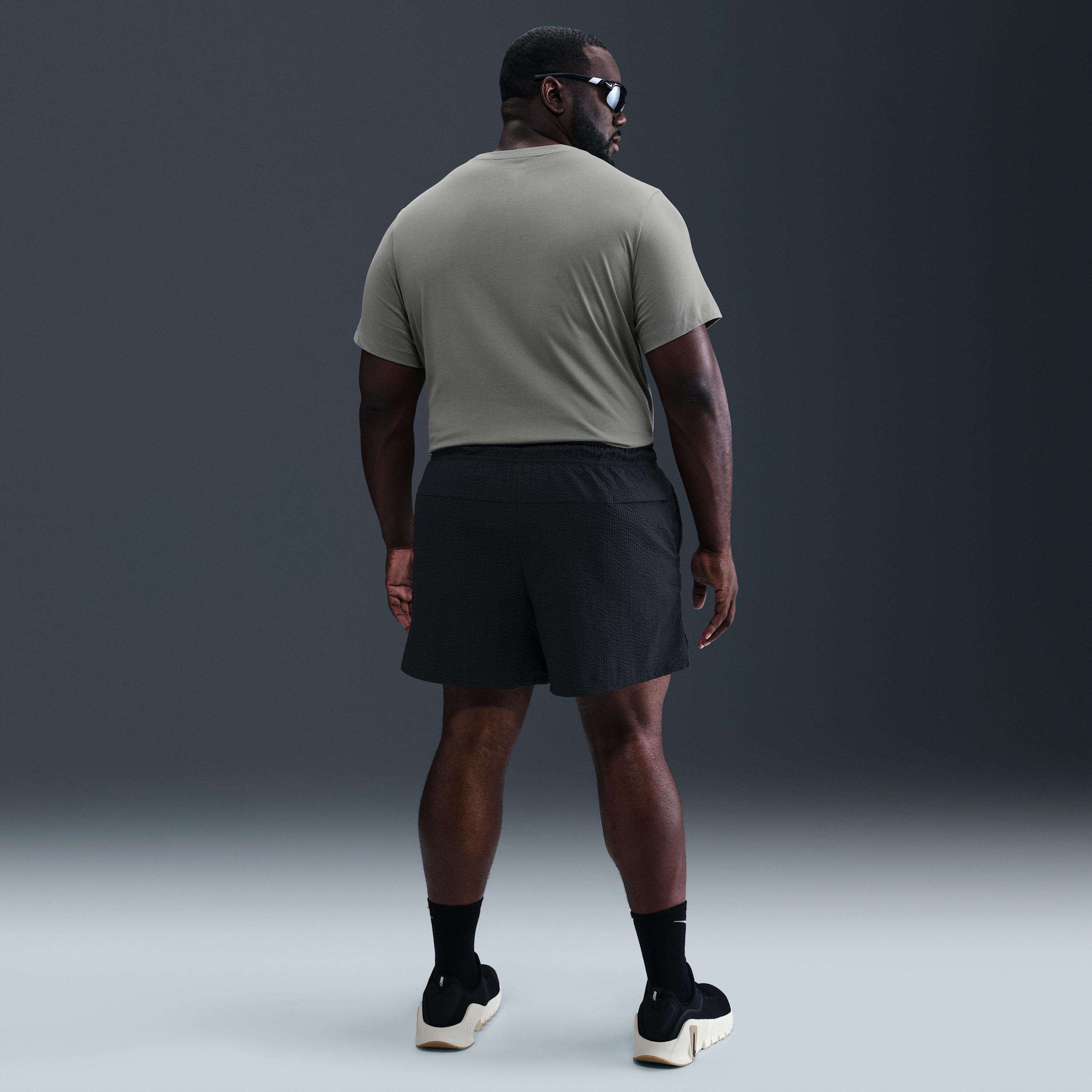 Nike Mens Unlimited Dri-FIT 5 Unlined Seersucker Versatile Shorts | HJ4091-010 Product Image