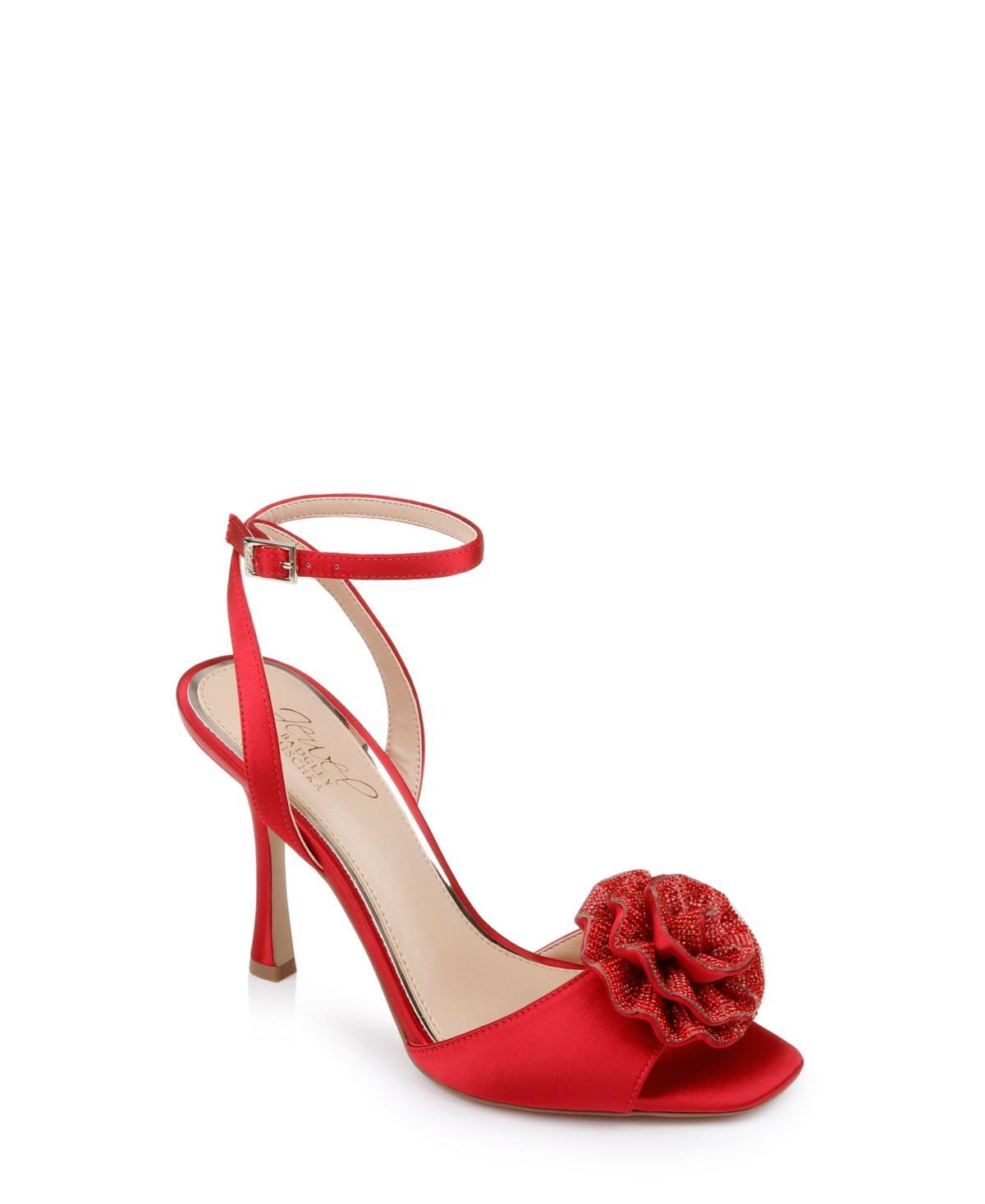 Jewel Badgley Mischka Womens Vida Rosette Evening Sandals Product Image