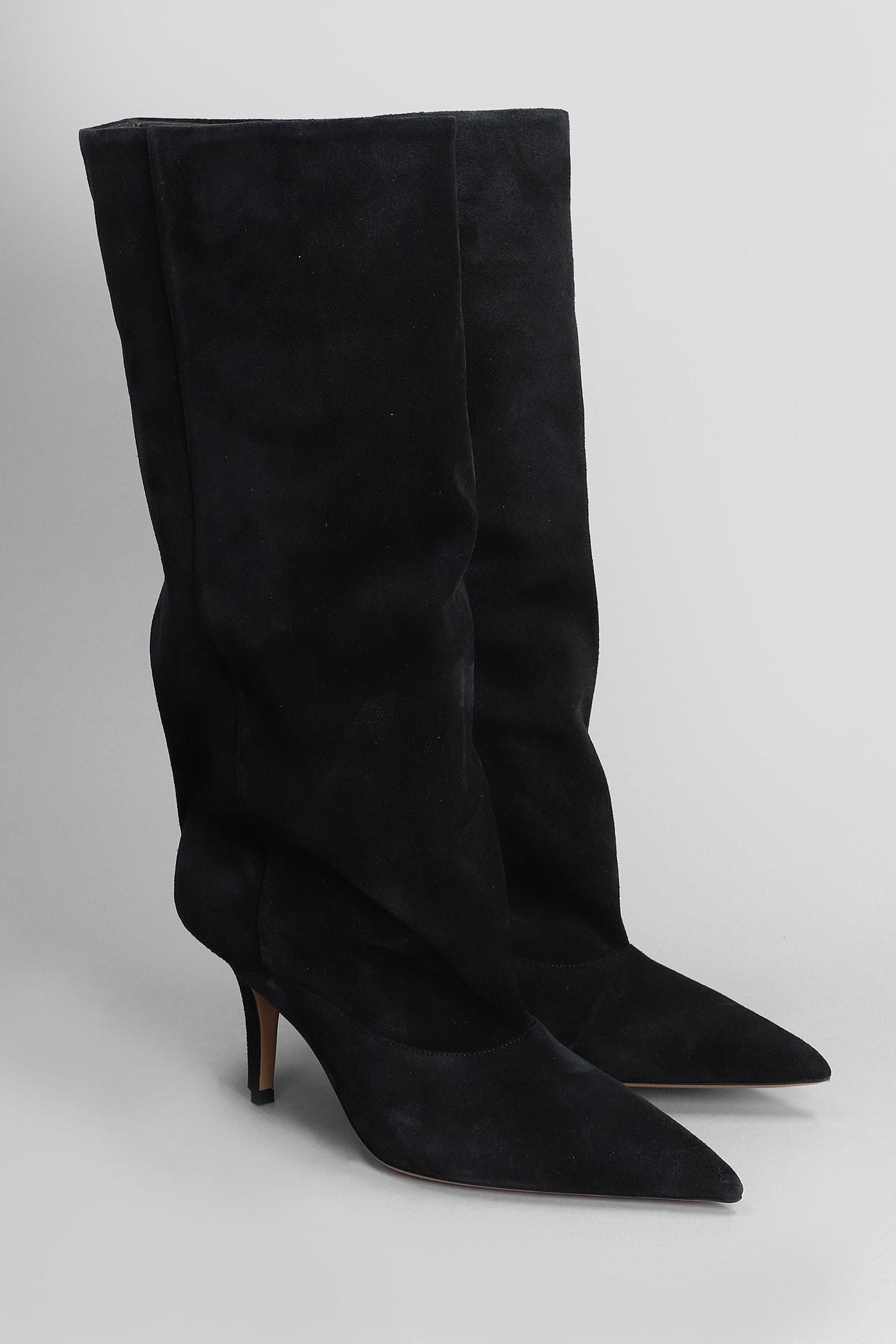 PARIS TEXAS 85mm Suede Boots In Black   Product Image