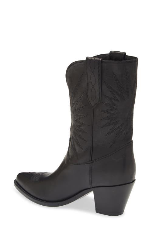 GOLDEN GOOSE Wish Star Western Boot In Black Product Image