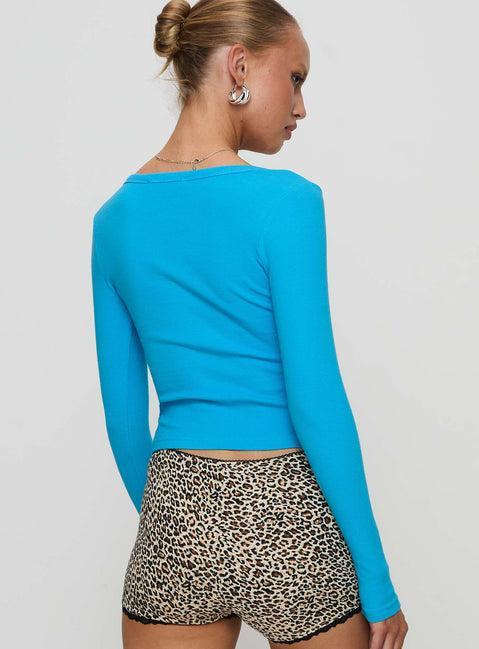 Daphine Long Sleeve Top Blue Product Image