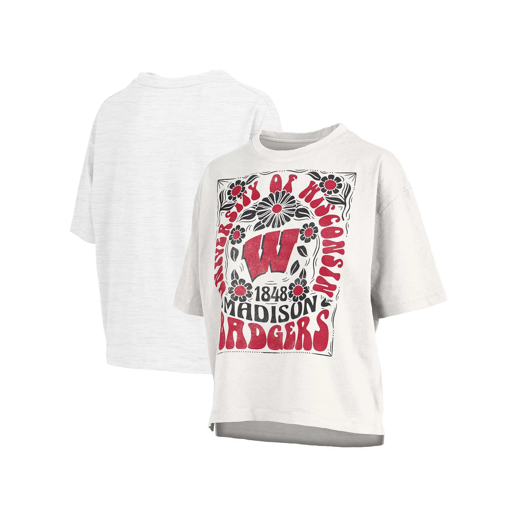 Women's Pressbox White Wisconsin Badgers Harmony Over Product Image