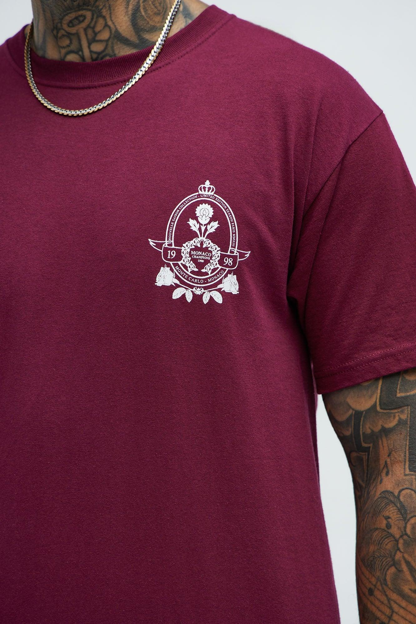 Monte Carlo 1998 Short Sleeve Tee - Burgundy Product Image