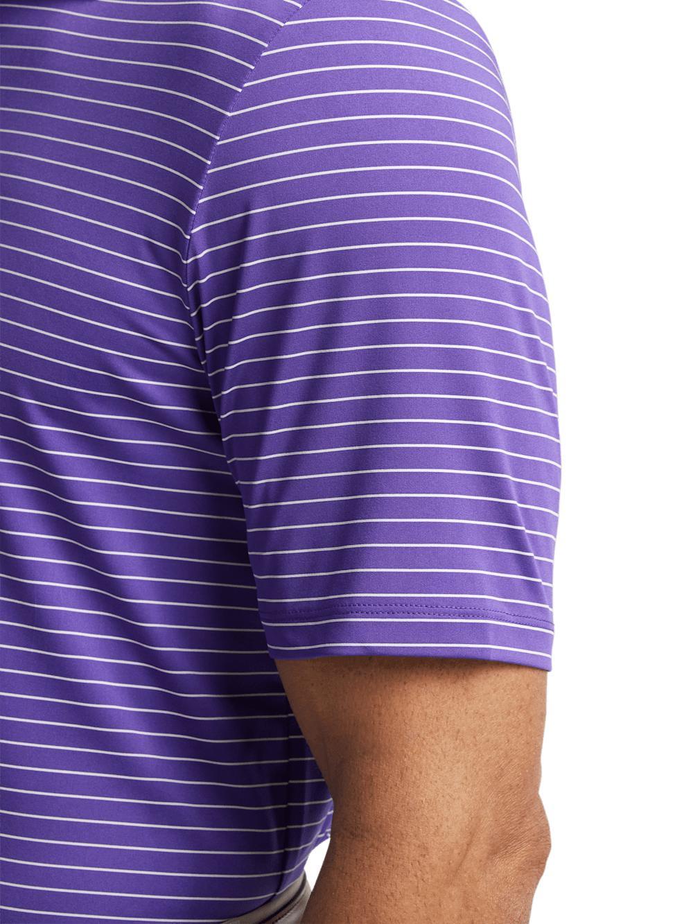 Performance Blend Three Button Polo - Purple Product Image