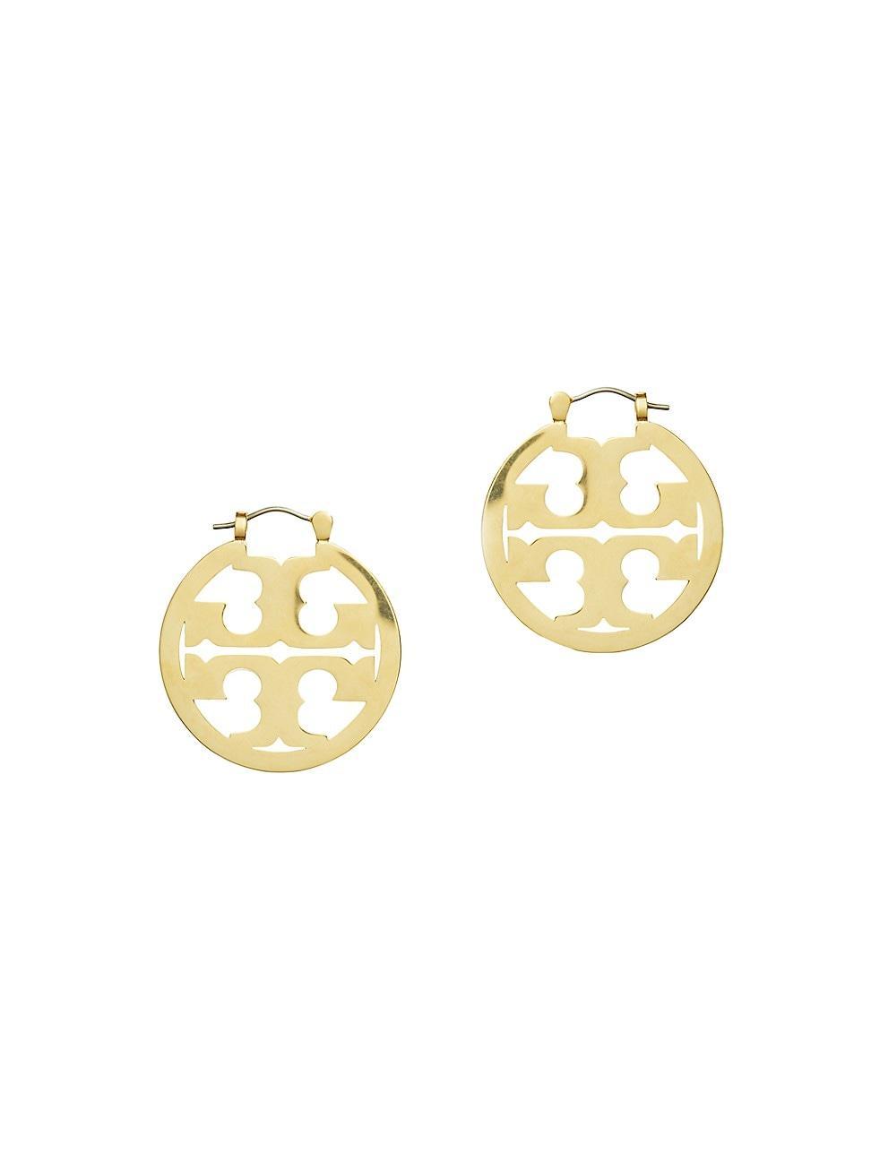 Tory Burch Small Miller Hoop Earrings Tory Silver One Size Product Image