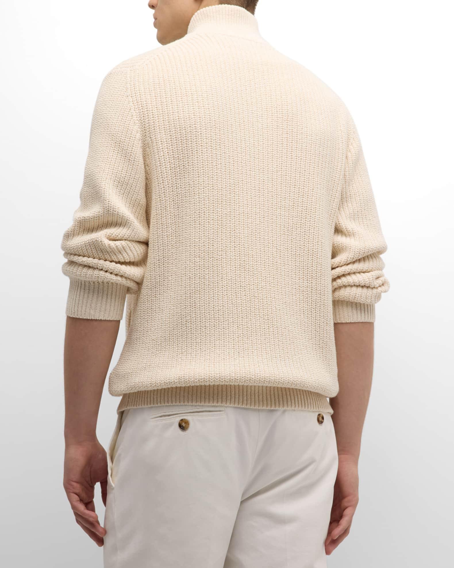 Men's Ribbed Full-Zip Sweater Product Image