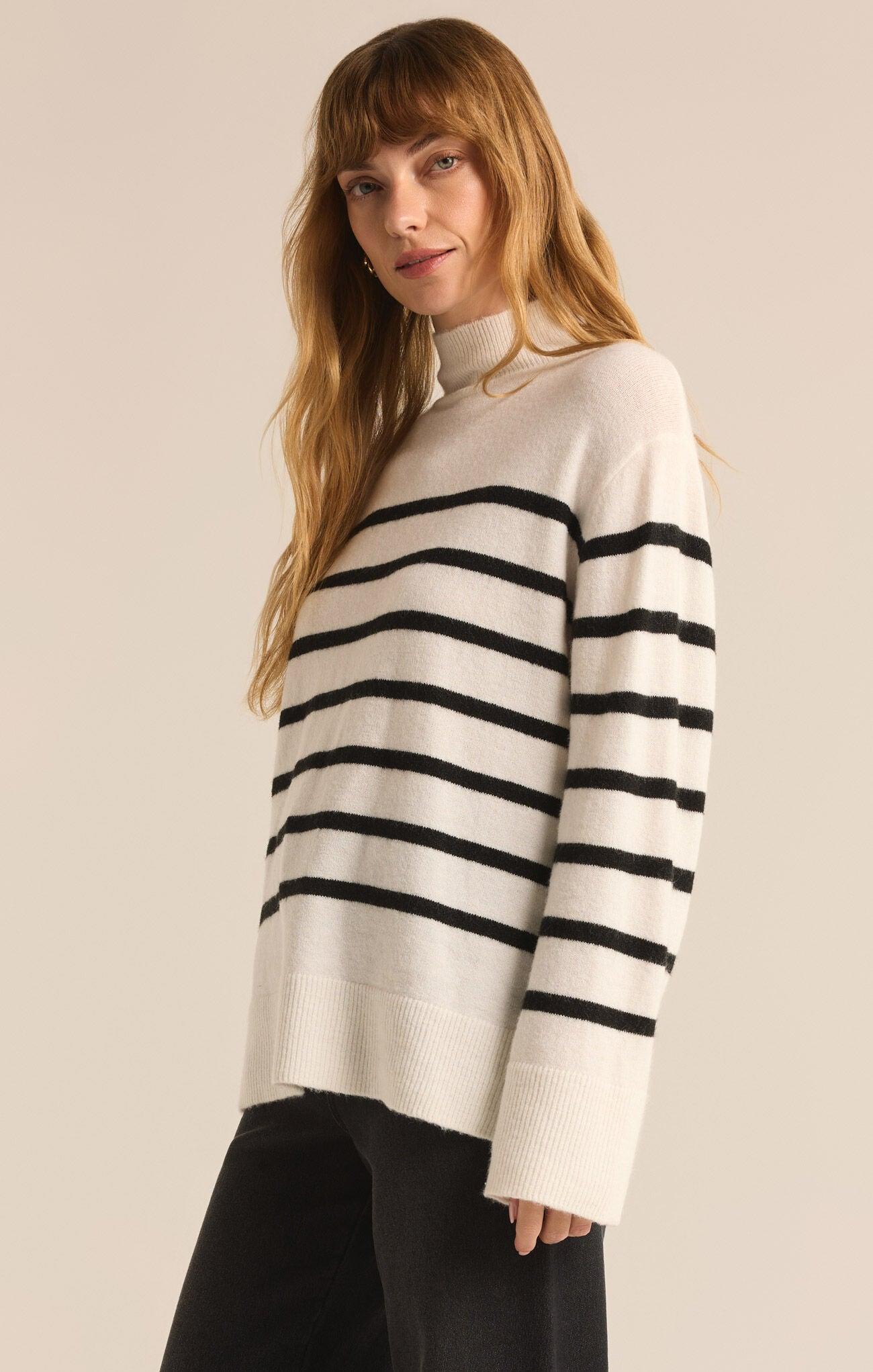 FIN STRIPE TURTLENECK SWEATER Product Image