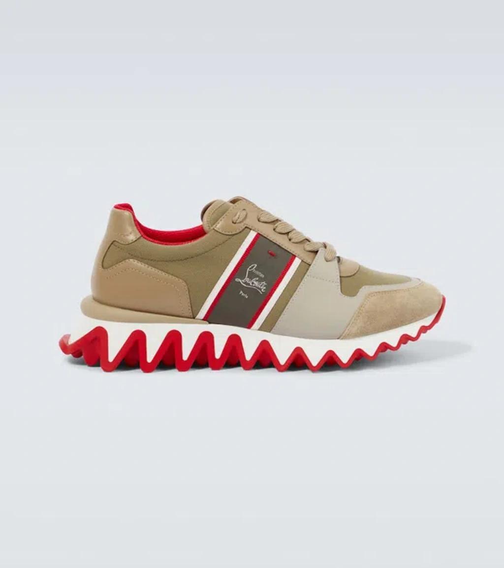 CHRISTIAN LOUBOUTIN Sneakers Nastroshark Mit Veloursleder In Braun Product Image