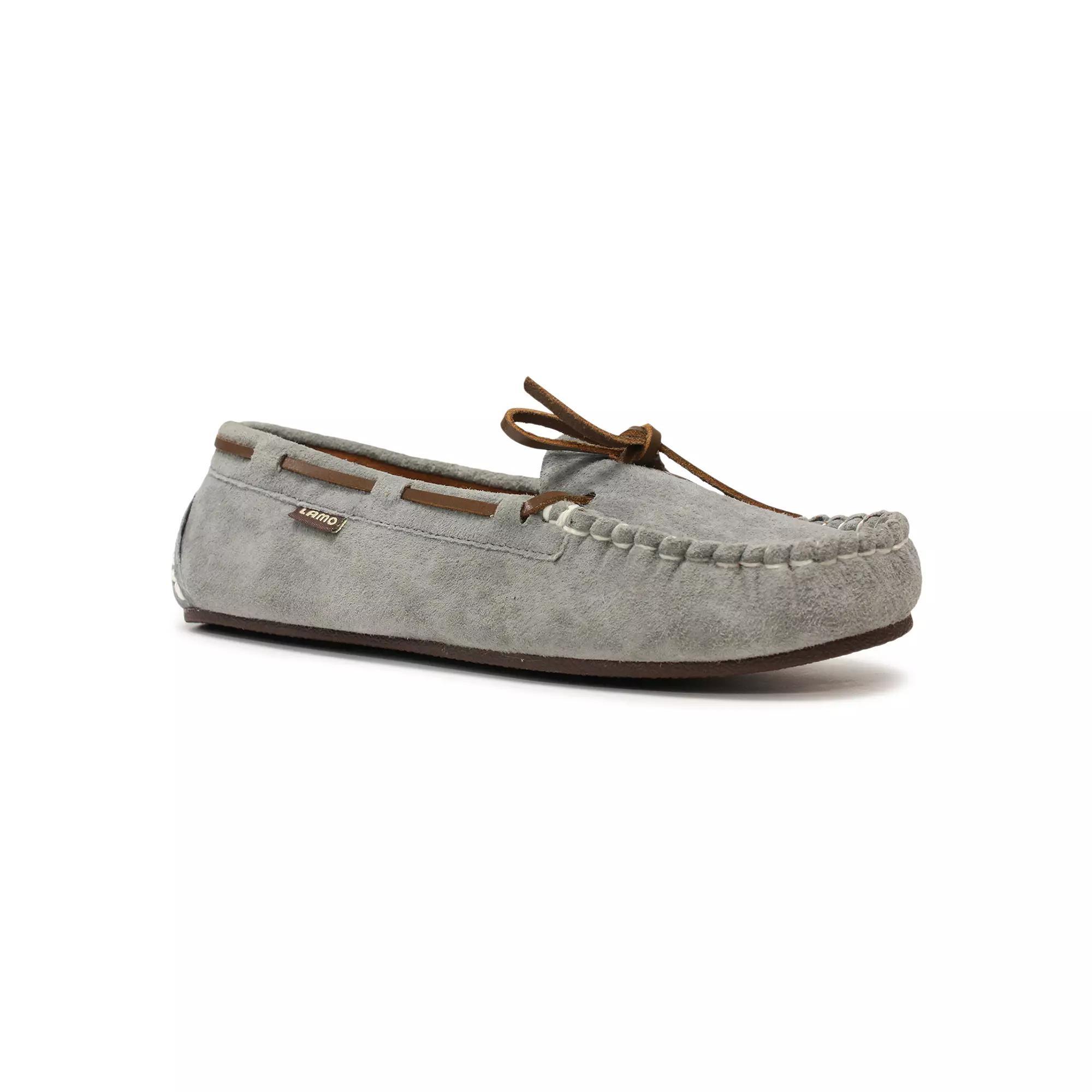 Mykos Women's Sabrina Moccasin Slippers, Size: 6.5, Gray Product Image