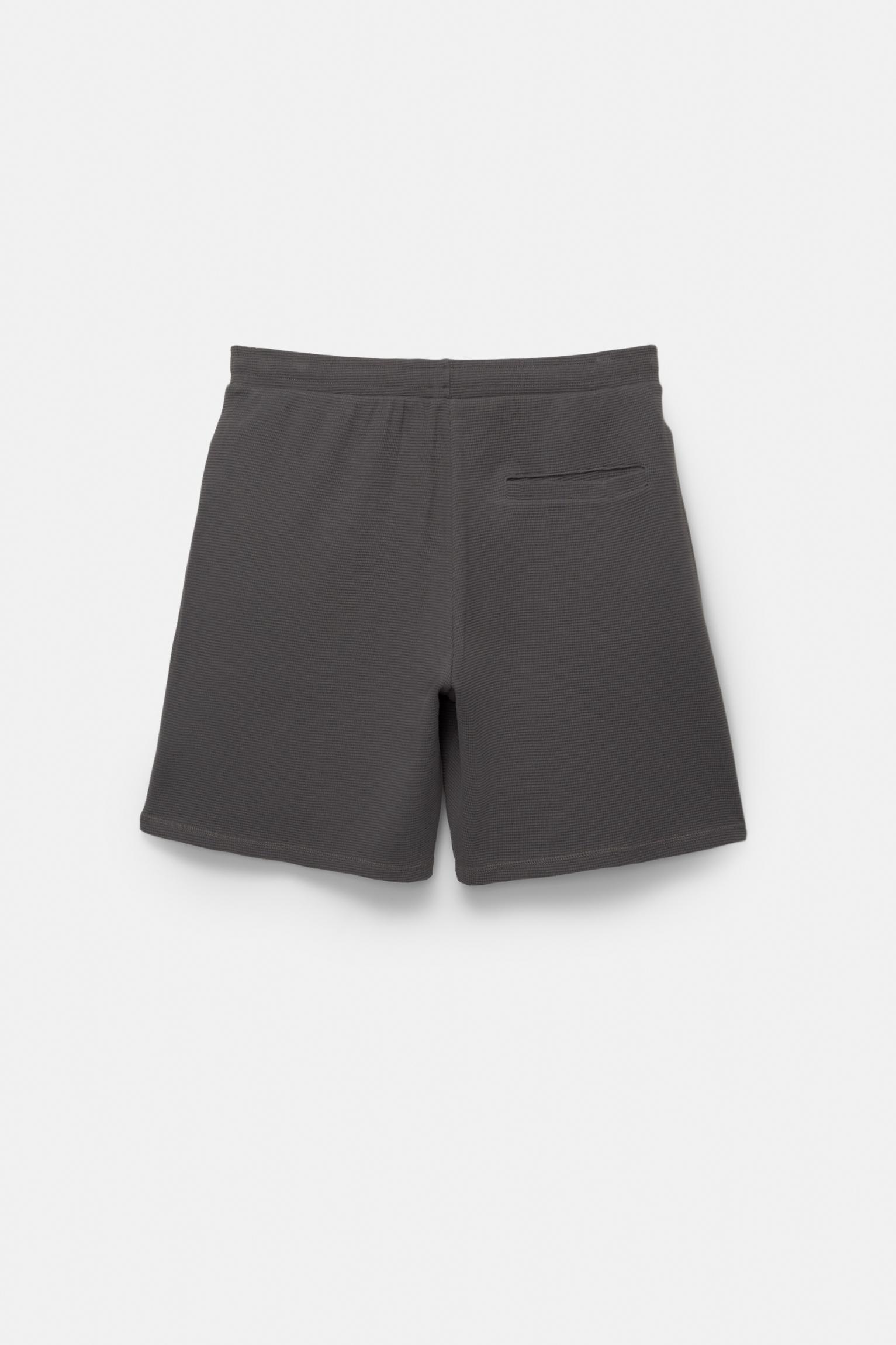Jogger Bermuda shorts in waffle-knit fabric Product Image