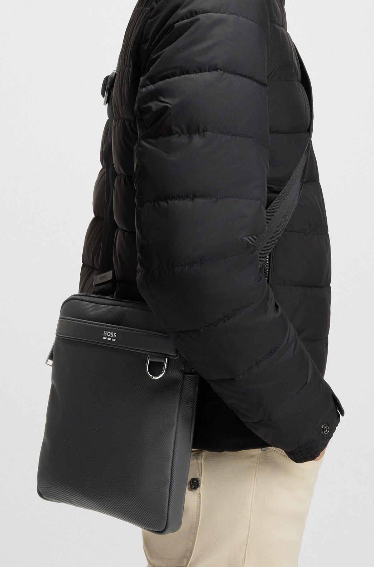 BOSS - Reporter bag with smooth and structured finishes - Black Product Image