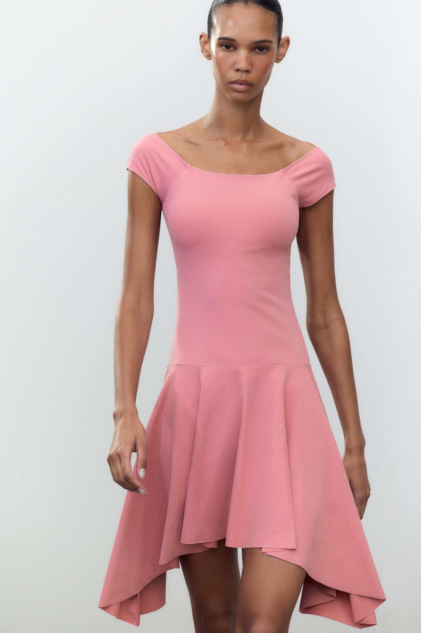 ASYMMETRIC HEM POLYAMIDE DRESS Product Image