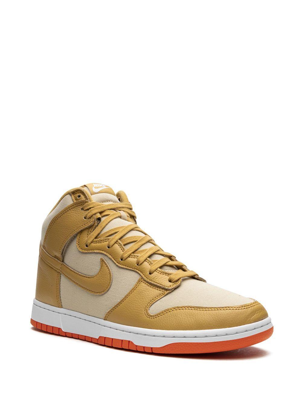 NIKE Dunk High "gold Canvas" Sneakers Product Image