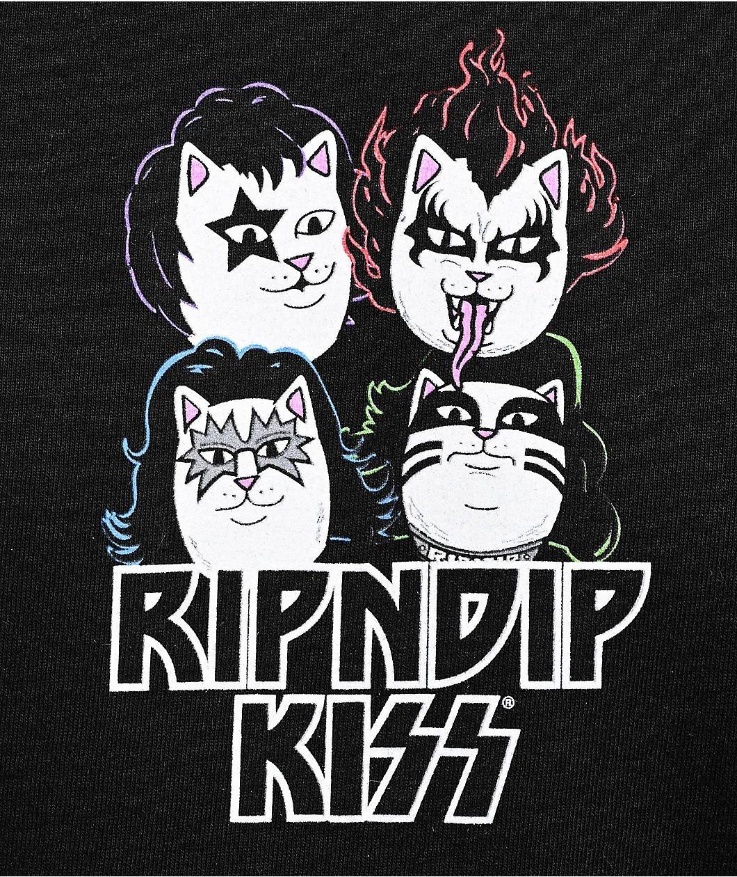RIPNDIP x KISS Made For Lovin Black T-Shirt Product Image