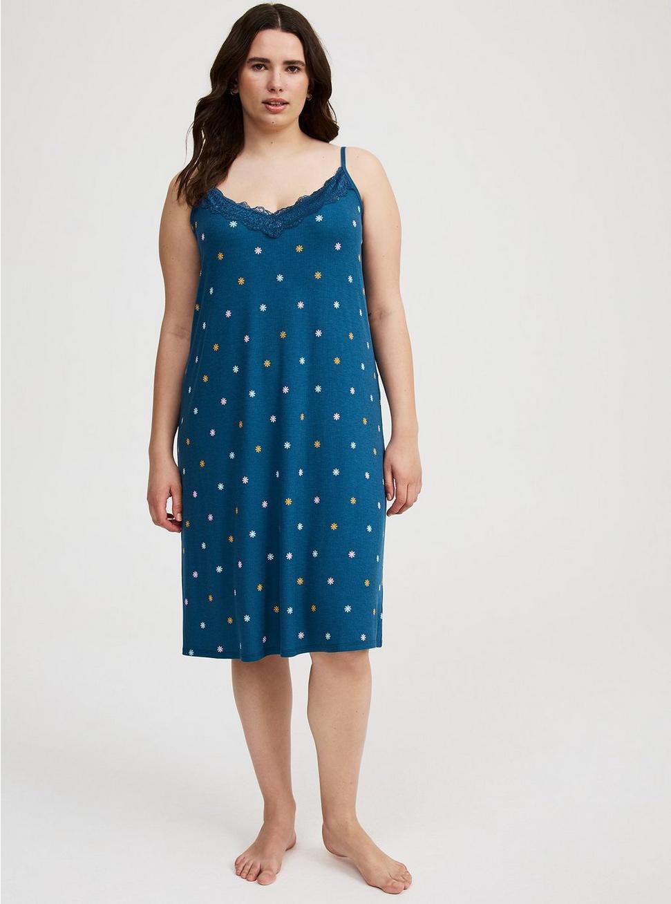 Lace Trim Midi Sleep Gown Product Image