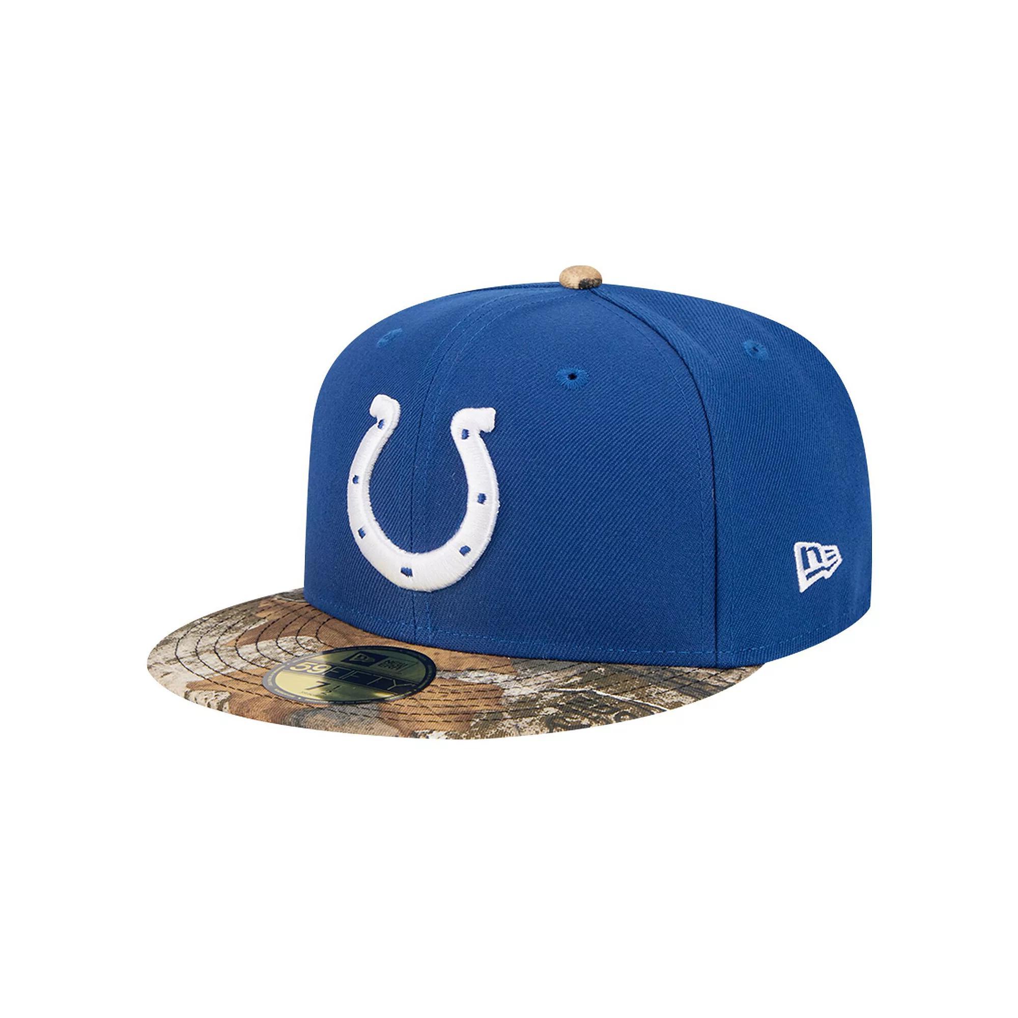 Men's New Era Royal Indianapolis Colts Active Two-Tone Camo 59FIFTY Fitted Hat,  Product Image