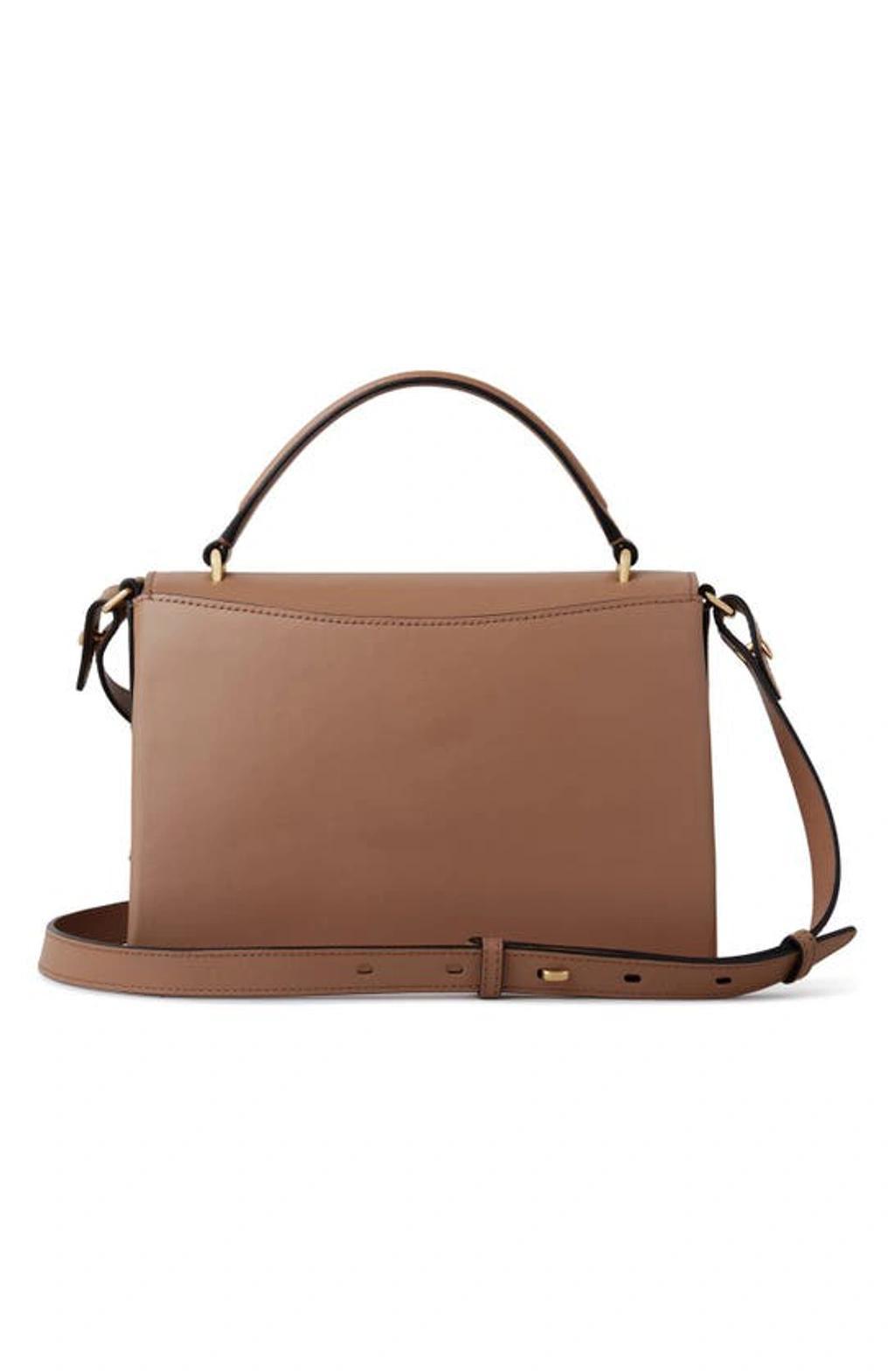 MULBERRY Lana High Gloss Leather Top Handle Bag In Sable Product Image