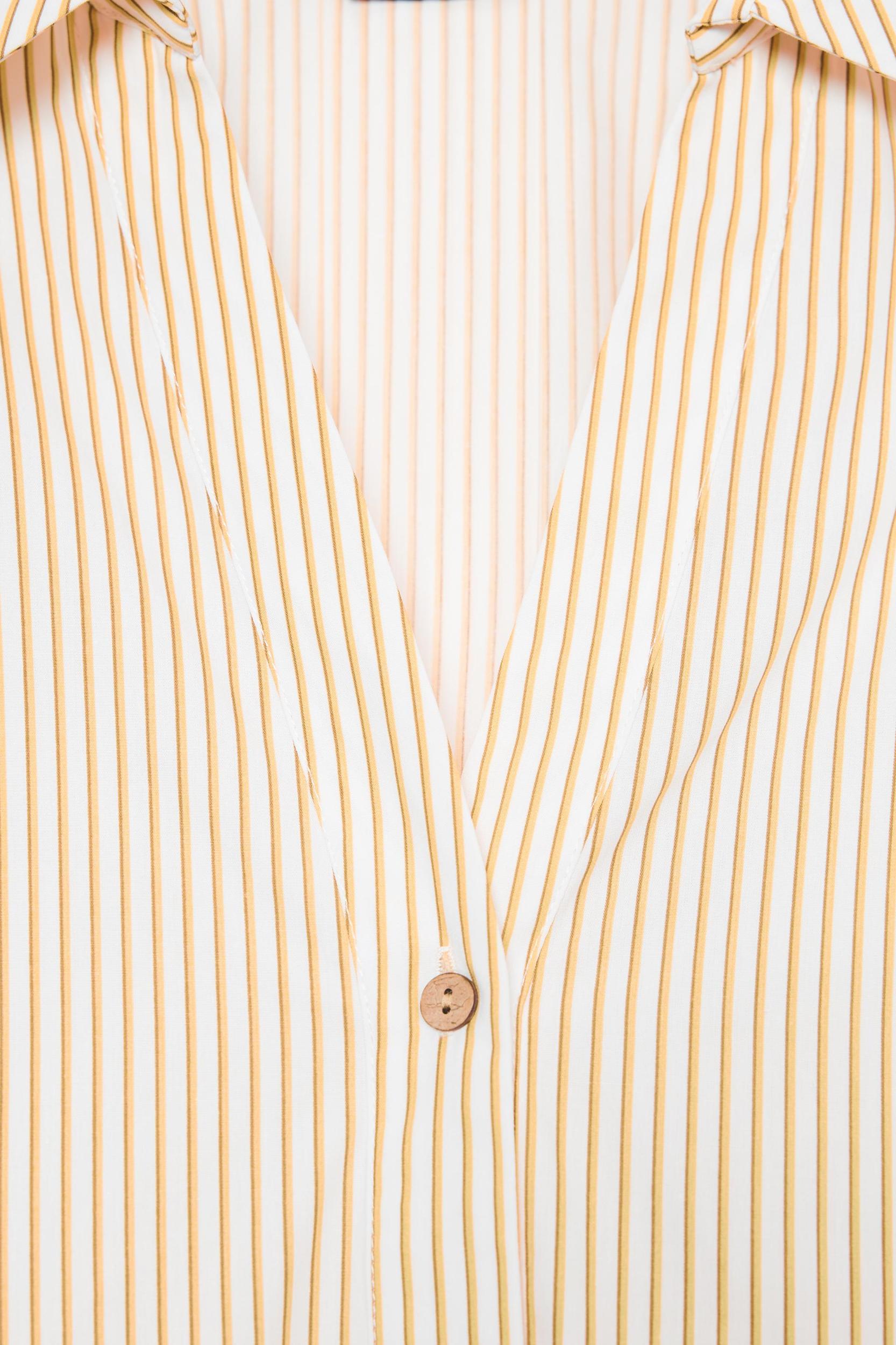 STRIPED POPLIN SHIRT WITH WIDE SLEEVES Product Image