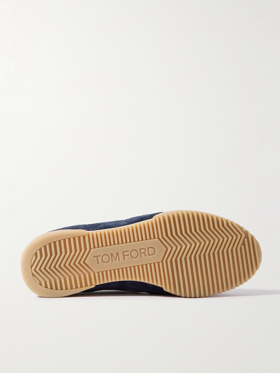 TOM FORD Jackson Suede Sneakers In Blue Product Image