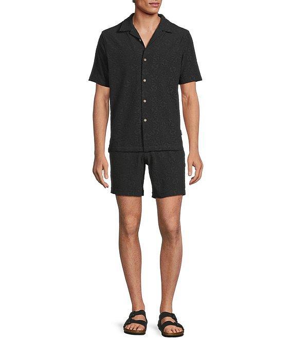 Rowm Big & Tall Short Sleeve Geo Terry Camp Shirt Product Image