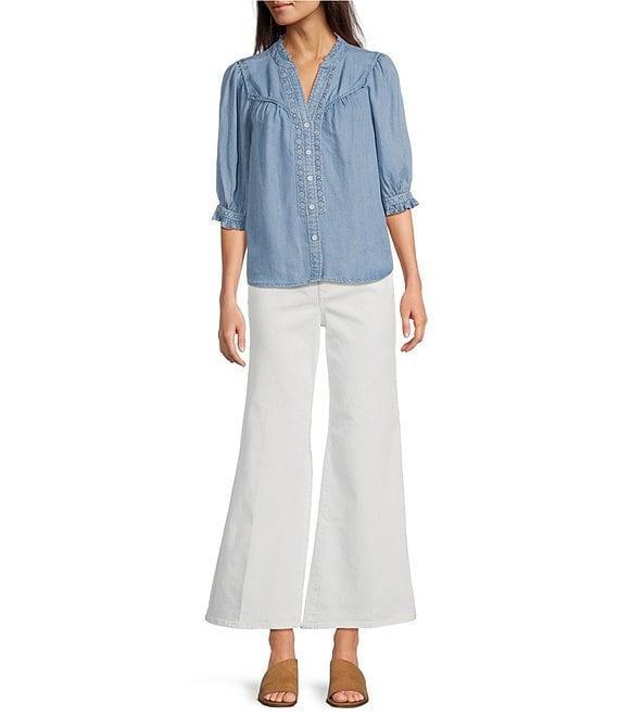 NYDJ Mia Stretch Denim Lift Tuck® High Rise Palazzo Ankle Jeans Product Image