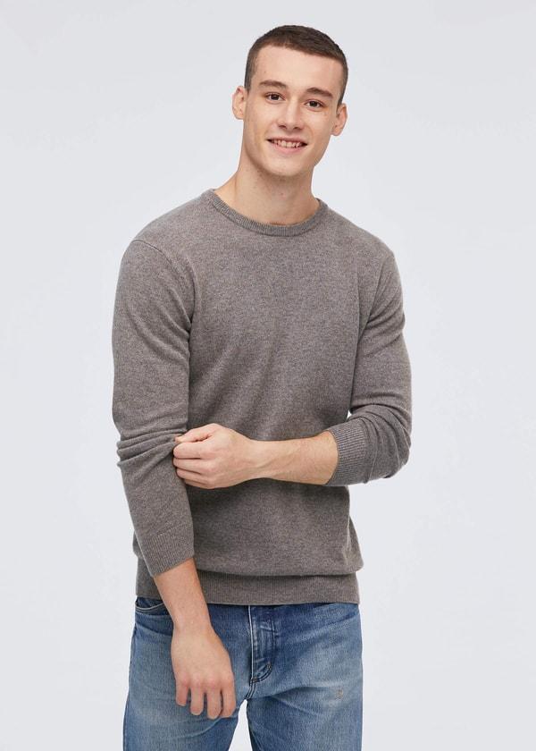 Crew Neck  Classic  Soft Cashmere Sweater For Men Product Image