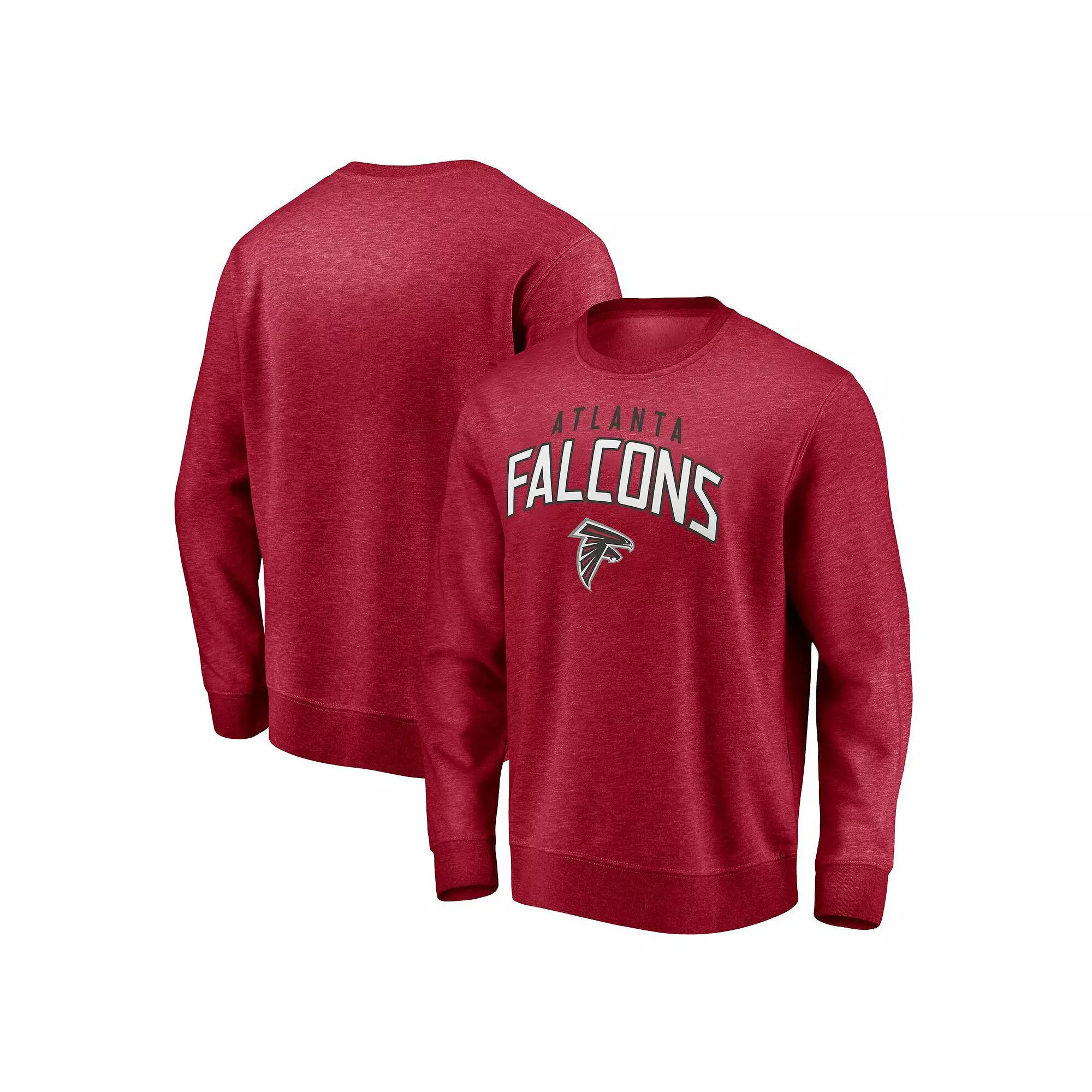 Men's Fanatics Red Atlanta Falcons Game Time Arch Pullover Sweatshirt, Size: Small Product Image