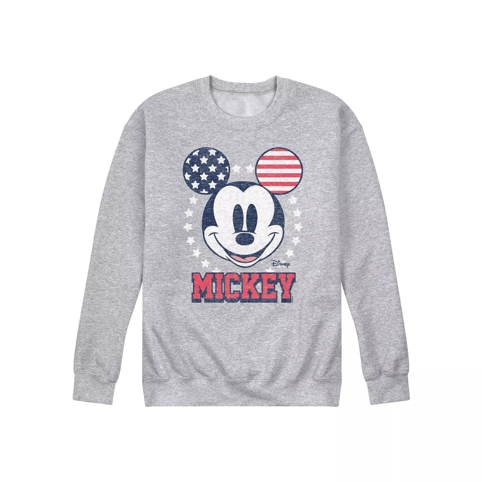 Disney's Mickey Mouse Men's USA Ears Fleece Sweatshirt, Size: XXL, Gray Product Image