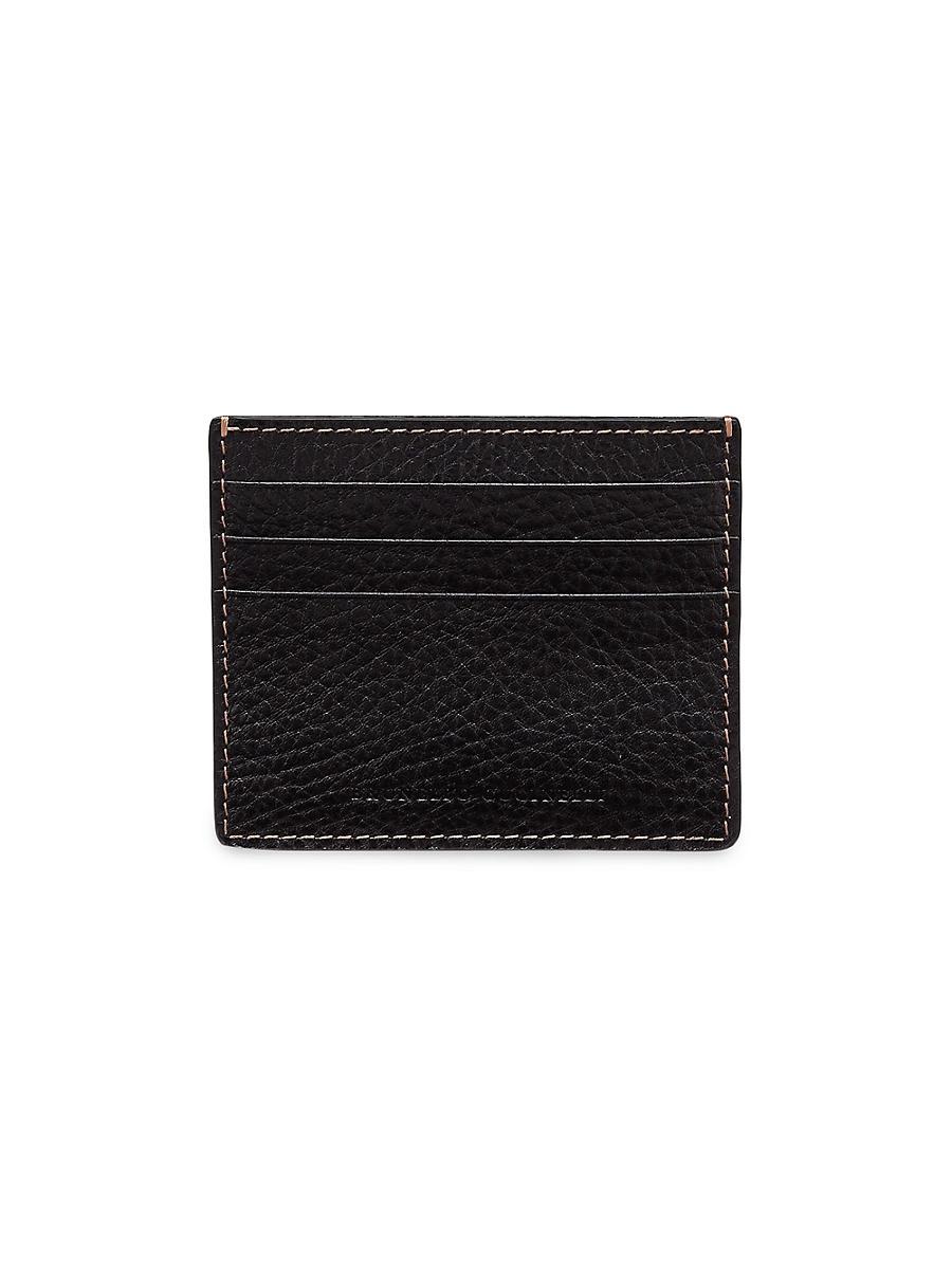 Mens Grained Calfskin Mini Card Case Product Image