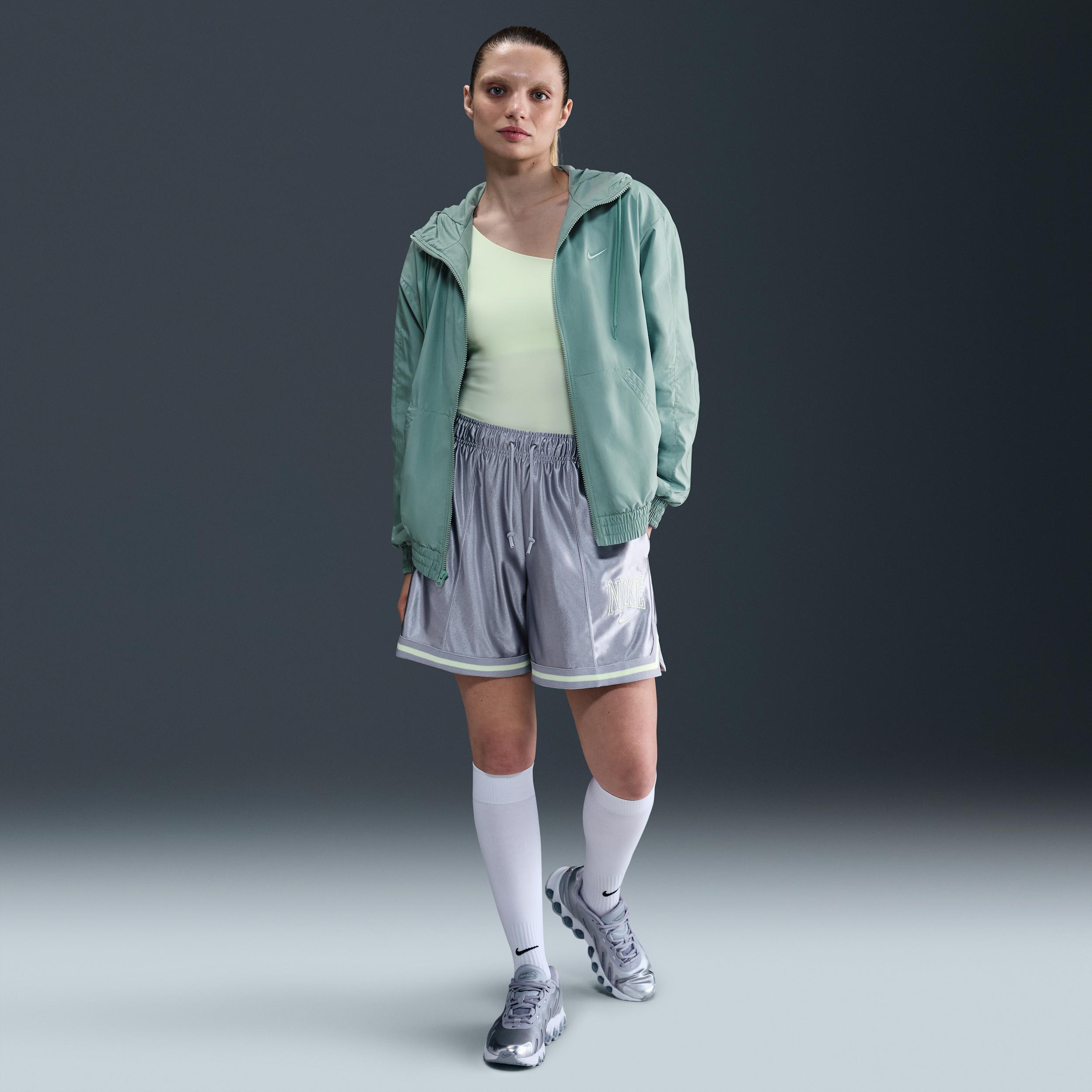 Womens Nike Sportswear Classic Wovens Loose UV Hooded Jacket | FV6298-017 Product Image