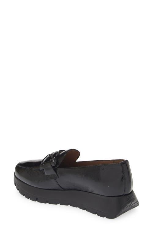 WONDERS Ath-leisure Platform Loafer In Black Leather Product Image