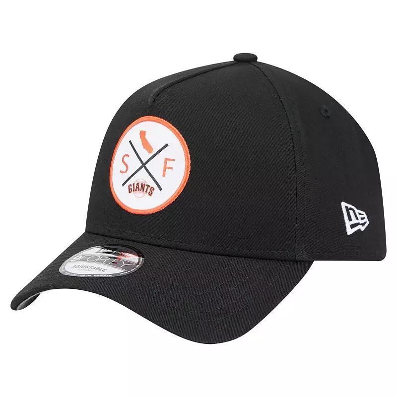Men's New Era Black San Francisco Giants 9FORTY A-Frame Adjustable Hat Product Image