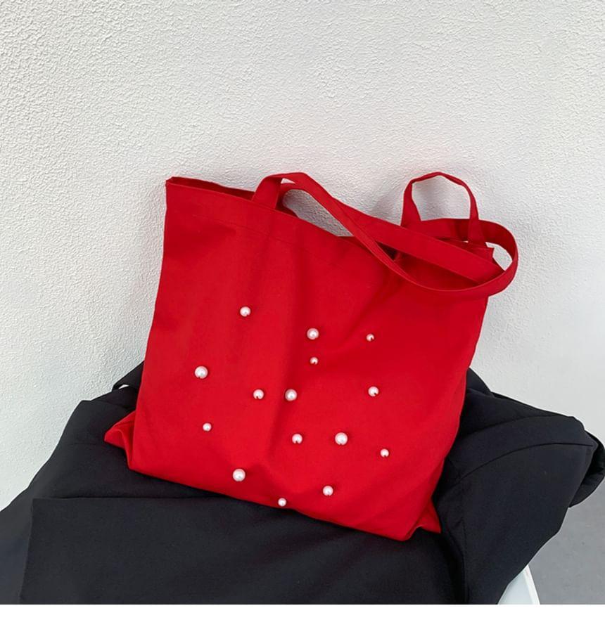 Plain Faux Pearl Shopper Bag Product Image