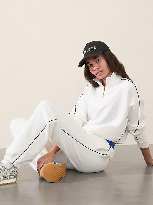 Forever Fleece 1/2 Zip High Hip Piping Sweatshirt Product Image