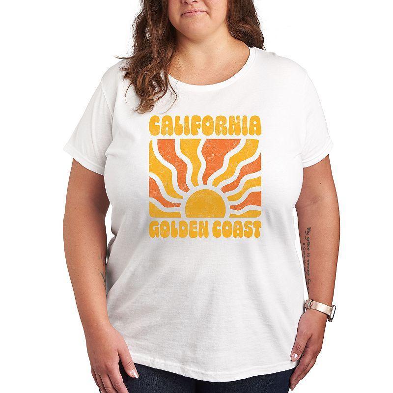 Women's California Golden Coast Graphic Tee, Size: XXL, White Product Image