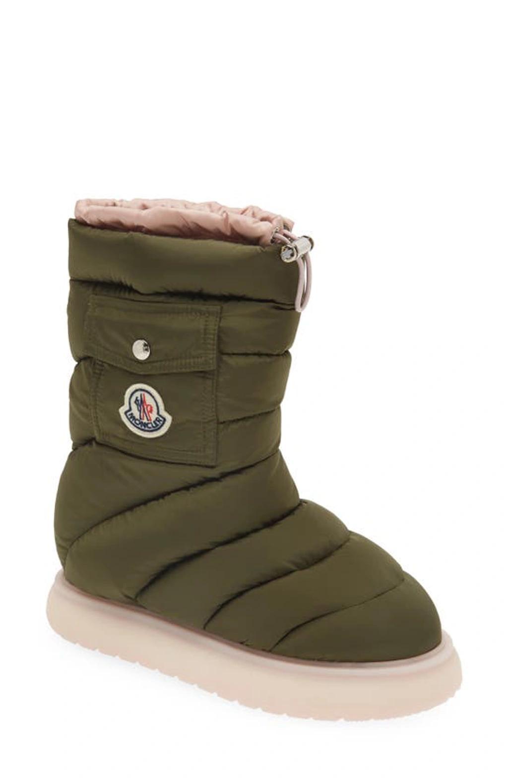 MONCLER Gaia Nylon Midi Snow Boots In Pink Product Image