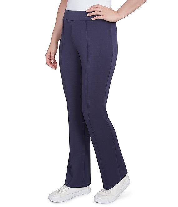 Ruby Rd. Double Knit Pintuck Detail Pull-On Straight Pants Product Image