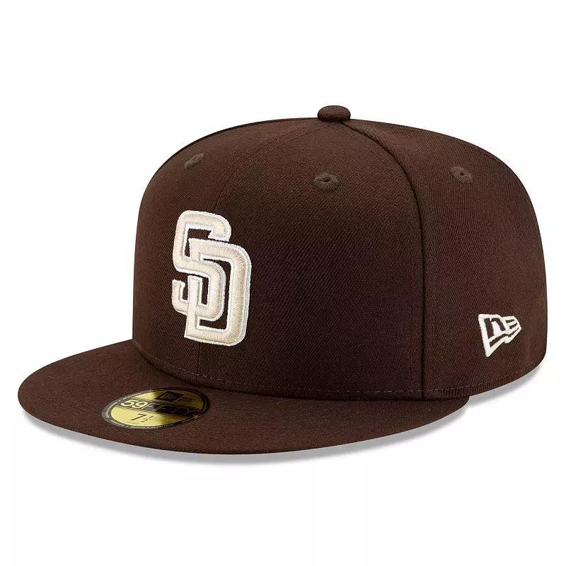 Men's New Era Brown San Diego Padres Authentic Collection On-Field 59FIFTY Fitted Hat,  Product Image